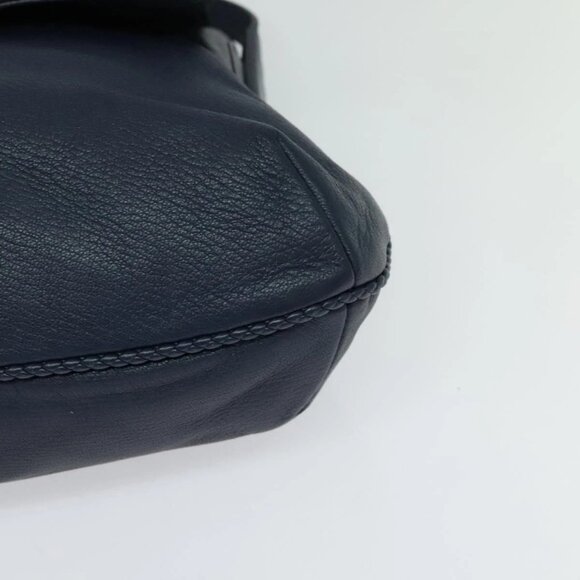 GUCCI Shoulder Bag Leather Blue Gold 338985 Auth 123404 - Picture 5 of 16